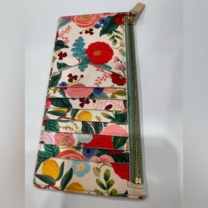RIFLE PAPER CO. Garden Party Card Coins Slim Wallet Bold Floral Bright